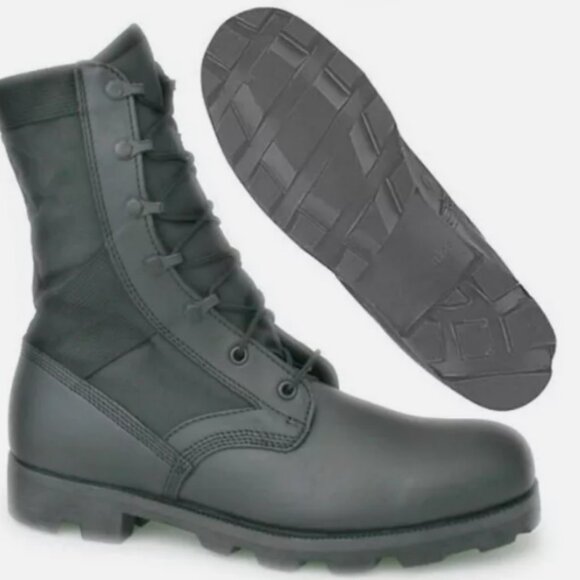 ALTAMA HOT WEATHER sz6R  BLACK JUNGLE SOLES LEATHER & CANVAS BOOTS NM 00141 main image 12
